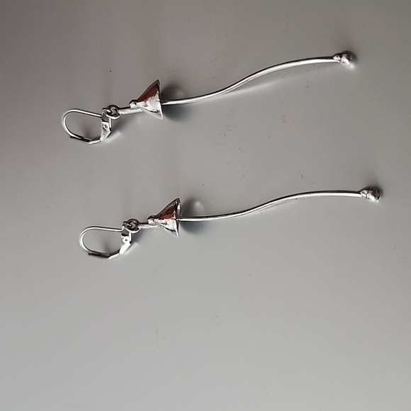 Mushroom Earrings Boho Hippie Long Statement Whimsy - Picture 2 of 4